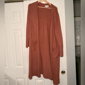 Pink Rose Textured Cardigan